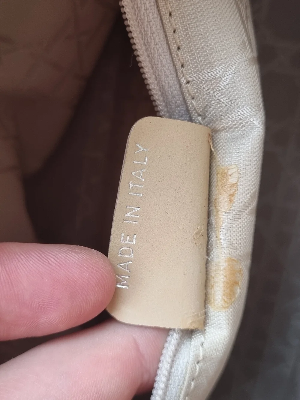 Dior Beige Patent Lady Dior Tote + COA